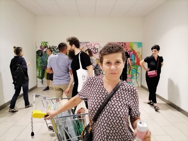 Irena Orel: Z Črno Črto, otvoritev galerije 99 m3 in prva razstava, LJ 