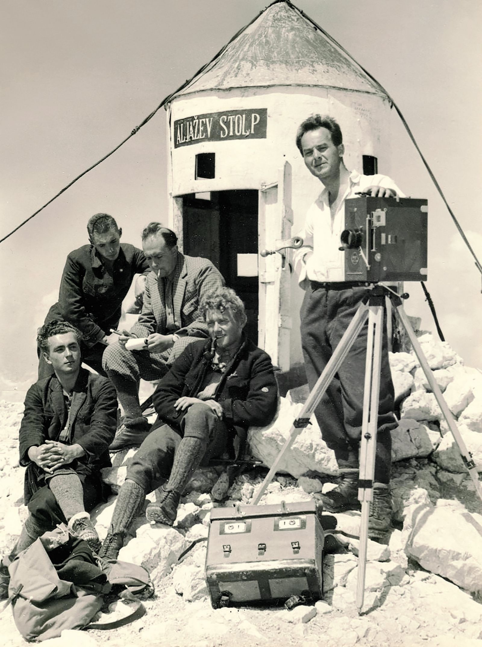 Filmska ekipa filma V kraljestvu Zlatoroga leta 1931