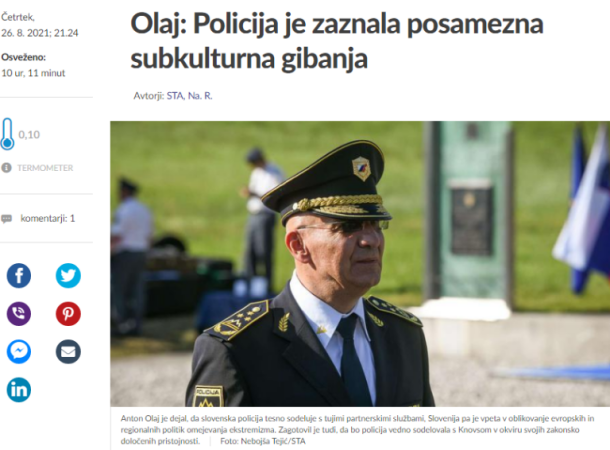 Omenjeni začetek zapisa na Siolu: policija odkriva subkulture