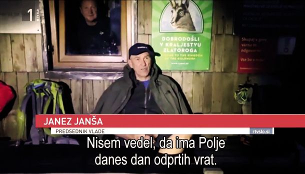 Janez Janša na Kredarici /
