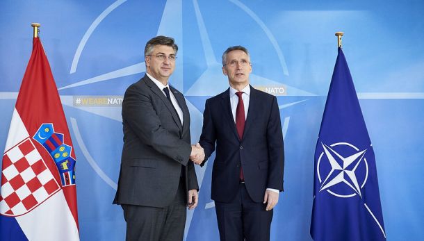 The Prime Minister of Croatia, Andrej Plenkovic visits NATO and meets with NATO Secretary General Jens Stoltenberg