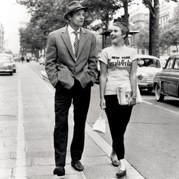 Jean Paul Belmondo in Jean Seberg v Godardovem filmu Do zadnjega diha (1960), ki je v trenutku postal kult in mit.