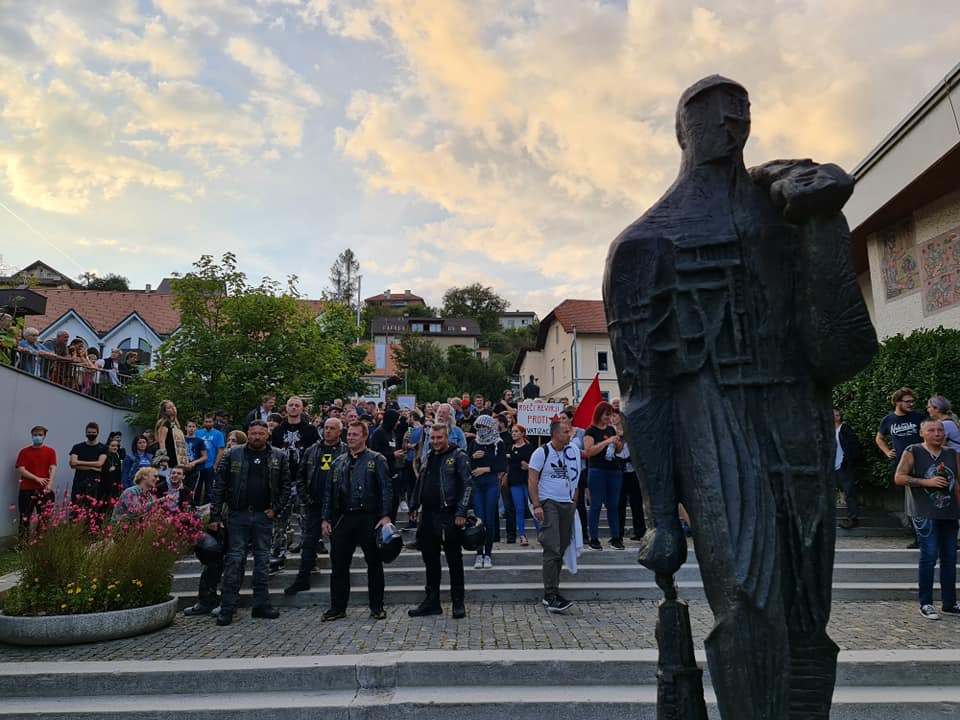 Današnji protivladni protest v Trbovljah