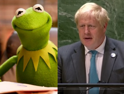 Žabec Kermit / Boris Johnson