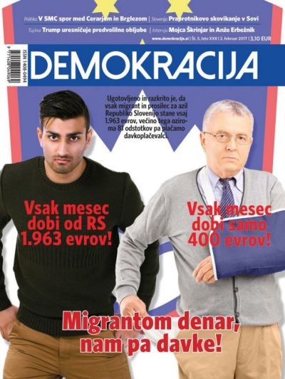 Ena od spornejših naslovnic tednika Demokracija