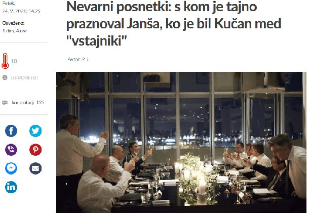 Naslov članka in fotografija na spletnem portalu Siol