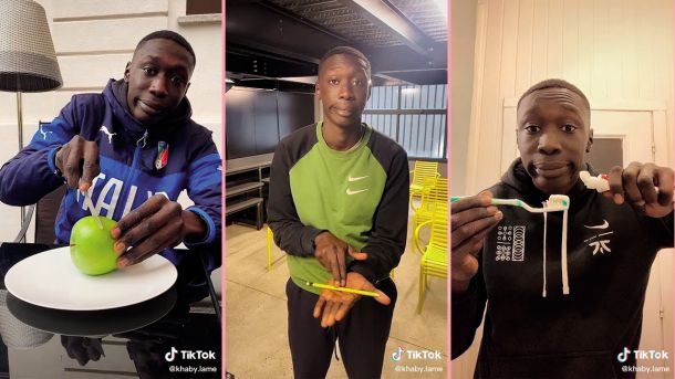 Senegalski tiktoker Khaby Lame je svojo rekordno, stomilijonsko bazo sledilcev zgradil z objavljanjem videov, v katerih se norčuje iz domiselnih prijemov premagovanja vsakdanjih ovir. 