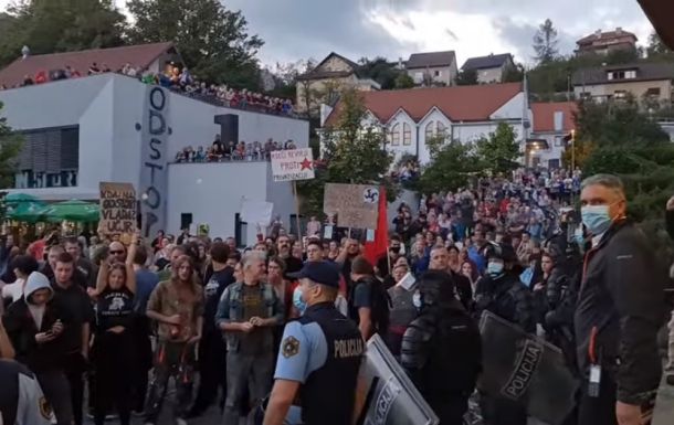 VIDEO: Protivladni protest v Trbovljah