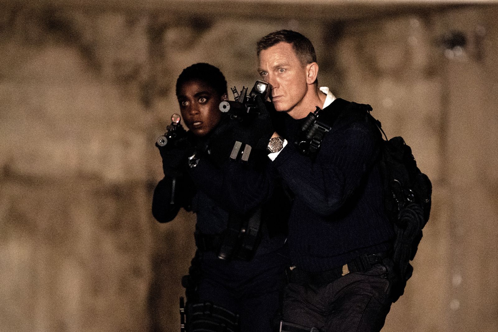 Lashana Lynch in Daniel Craig