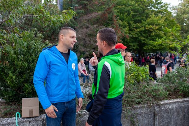 Zoran Stevanović na torkovih protestih