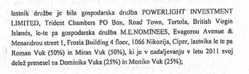 Izsek iz dokumenta slovenskega sodišča