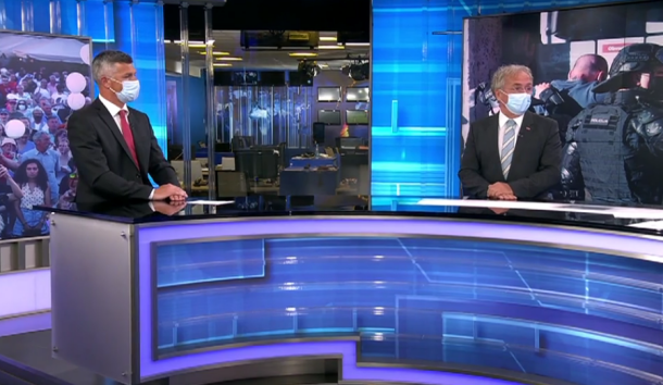 Matjaž Nemec in Aleš Hojs pred časom v oddaji 24 ur Zvečer na Pop TV