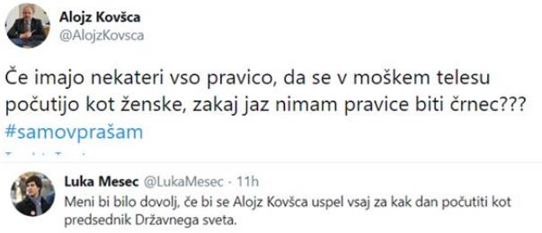 Kovšca med svojimi ciničnimi dvomi v pravice transspolnih oseb