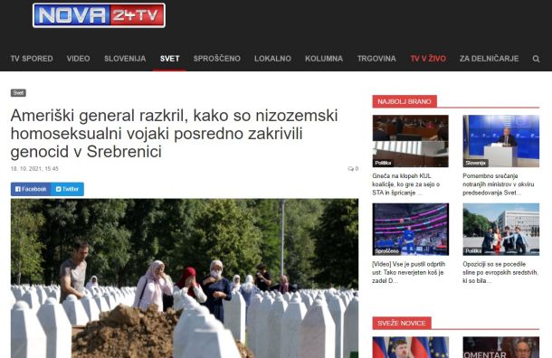 Članek na spletnem portalu Nova24TV