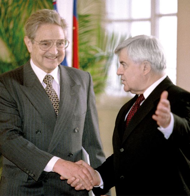 George Soros in Milan Kučan leta 2002 /