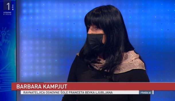 Barbara Kampjut v oddaji Politično s Tanjo Gobec