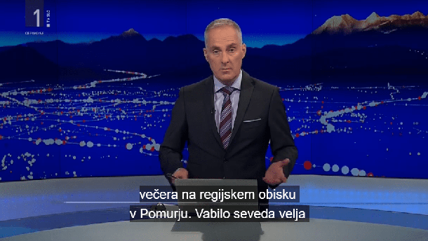 Voditelj Igor E. Bergant med prijaznim povabilom ministru, da ga obišče