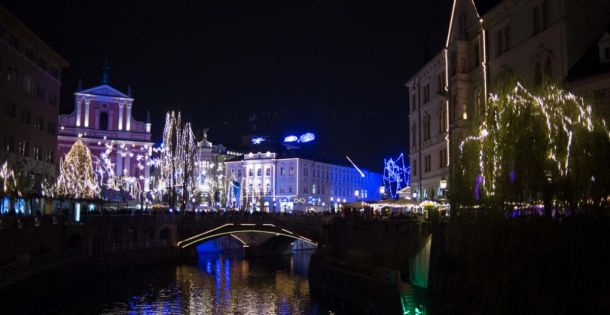 Praznična okrasitev v Ljubljani