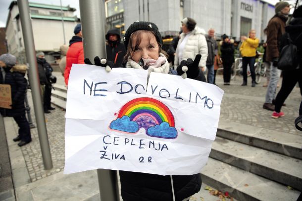 Sredin protest v Ljubljani 