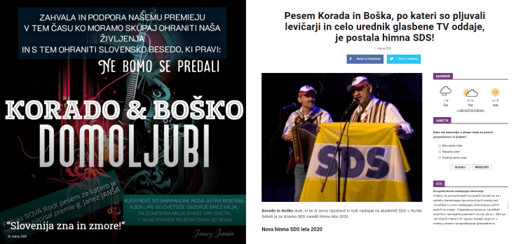 Nova himna SDS, avtor besedila je Janez Janša