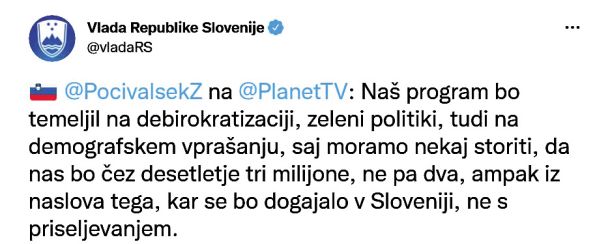 Vlada je ponosno objavila ministrovo napoved