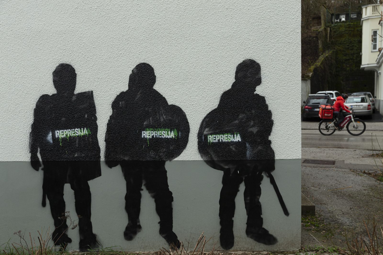 Grafiti proti policijskemu nasilju