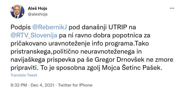 Aleš Hojs ni samo minister, urejal bi tudi RTV Slovenija (verjetno na način kot je pred leti urejal tudi Novo24 TV)