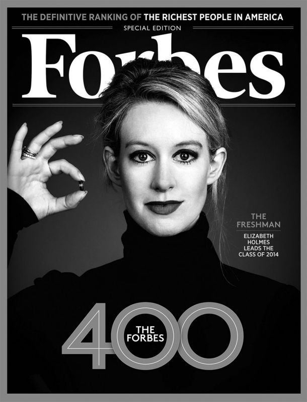 Naslovnica revije Forbes z Elizabeth Holmes