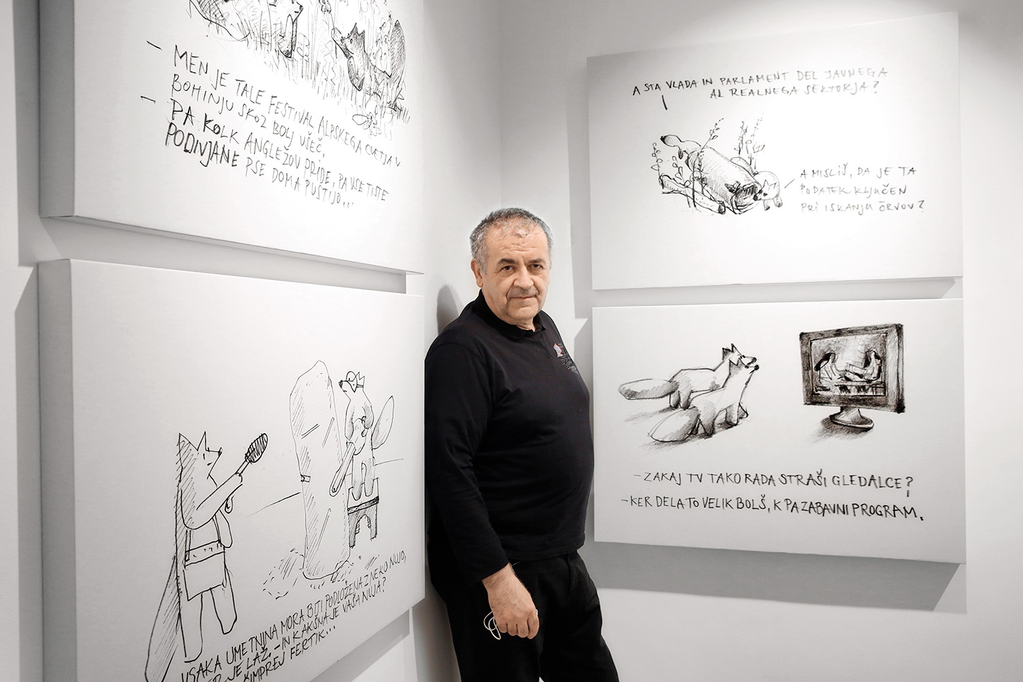 Črtomir Frelih: Lisice in druge zverine, Galerija Domžale | Borut Krajnc