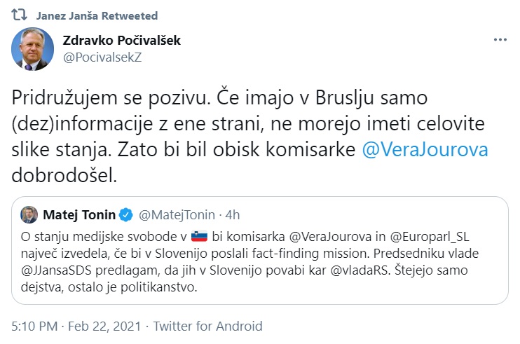 Skupaj o medijski (ne)svobodi: Počivalšek, Tonin, Janša