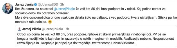 Janša bi prejšnjemu ministru za šolstvo odvzel otroke, krivdo za genocid v Srebrenici je pripisal komunizmu, starše, ki so v Zasavju zahtevali, da njihove otroke spustijo v šole, pa je obtožil širjenja epidemije