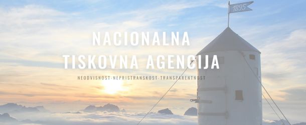 Slogan in podoba Nacionalne tiskovne agencije (NTA) na spletni strani