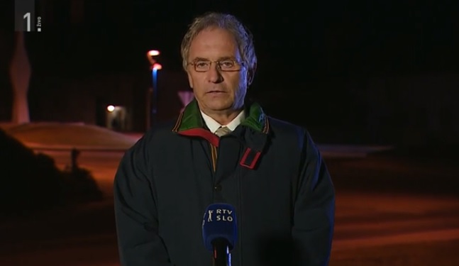 Aleš Hojs, minister za notranje zadeve, med nastopom v včerajšnji oddaji Tarča na TV Slovenija