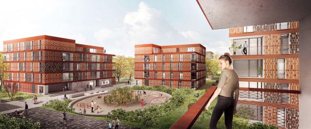 Ljubljani primanjkuje več sto cenovno neluksuznih novogradenj. Soseska Novo Brdo v Ljubljani s 498 stanovanji. 