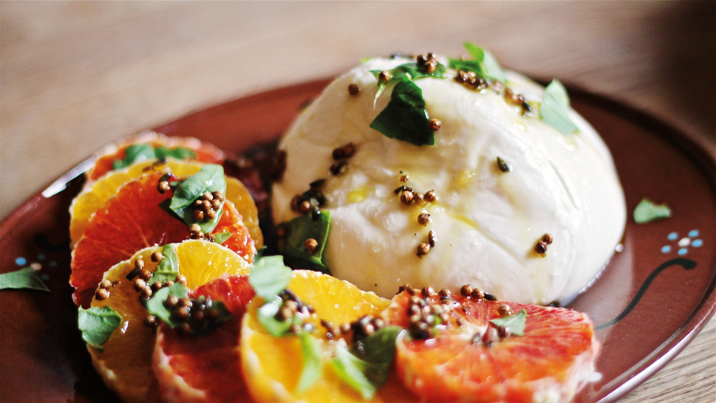 Oranže + burrata