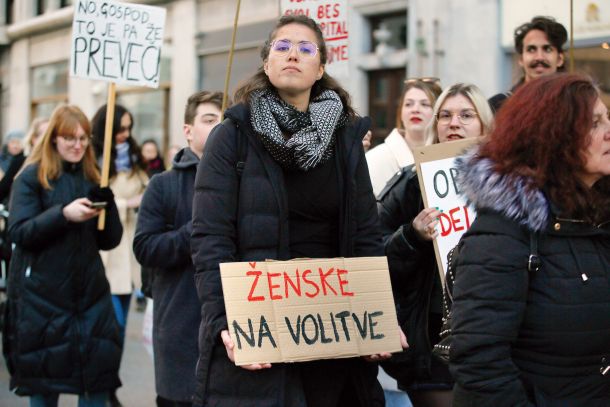 Protest ob 8. marcu v Ljubljani 