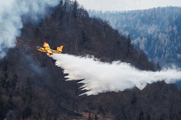 Gašenje požara nad Preddvorom