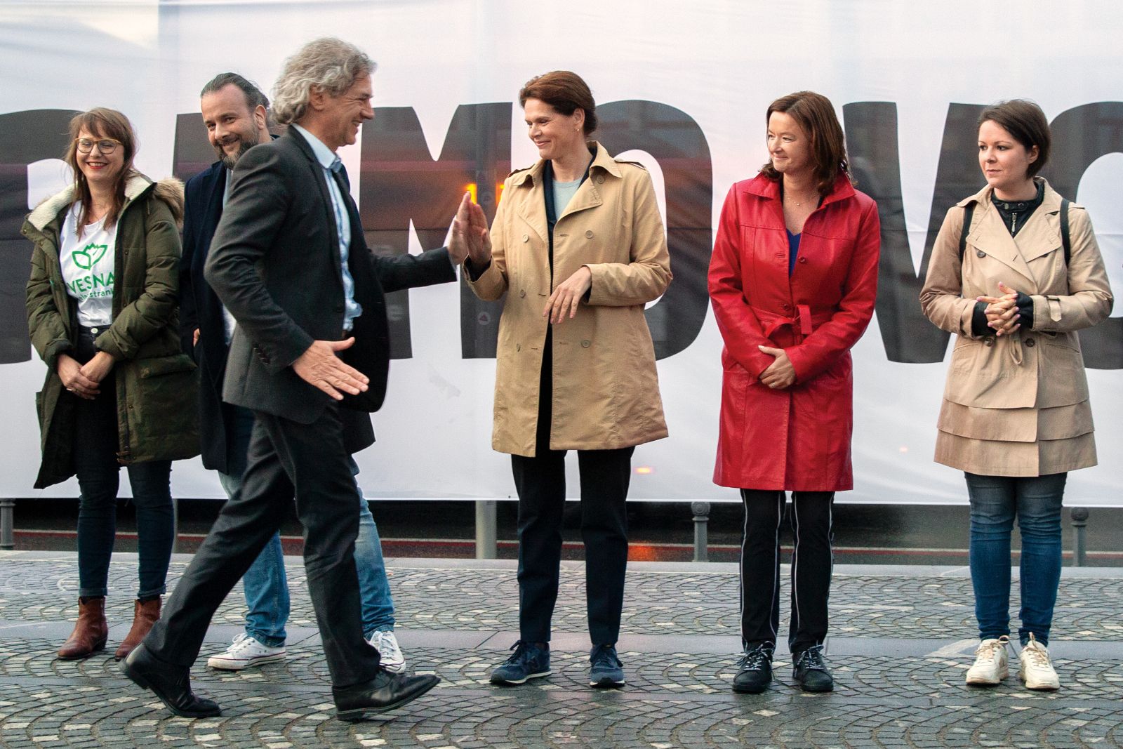 Petka Roberta Goloba na predvolilnem soočenju strank z ljudstvom na petkovem protestu v Ljubljani 15. aprila | Borut Krajnc