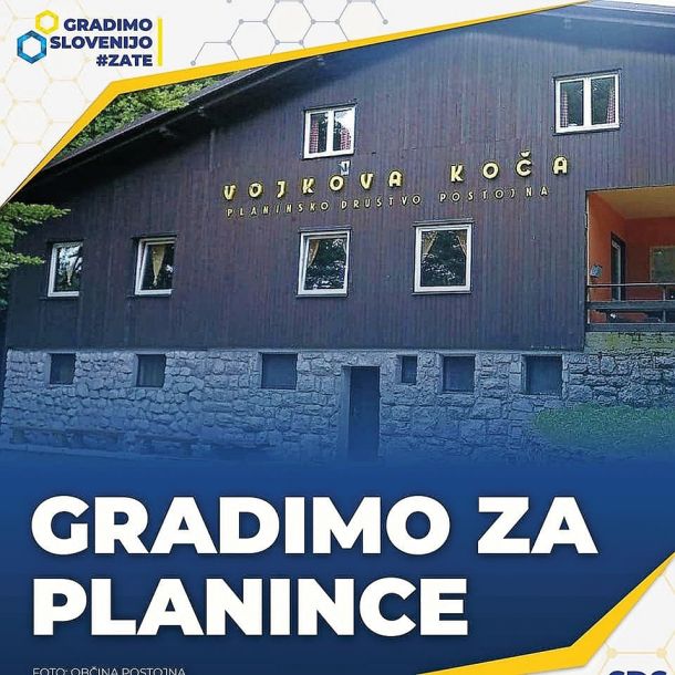 Vojkovo kočo na Nanosu ni gradil SDS, ampak evropska, občinska in državna sredstva