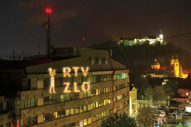 RTV ZLO. Projekcija skupine NON GRUPA na stavbo RTV  