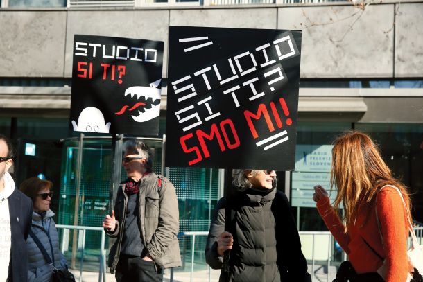 Lanski protest za javno RTV Slovenija