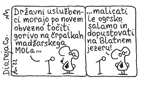 Državni uslužbenci lahko malicajo le ogrsko salamo