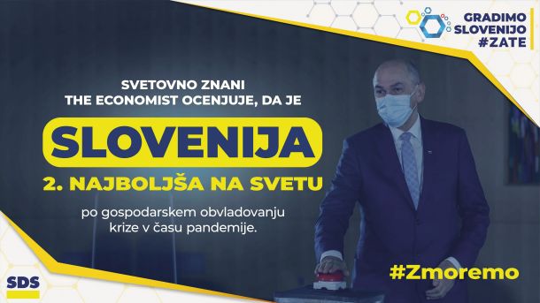 Z drugim mestom se je takoj pohvalila vladna stranka SDS: Zasluge gredo seveda Janezu Janši