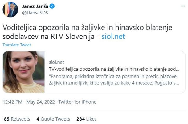 Jančičev Siol in premier v podporo novinarki