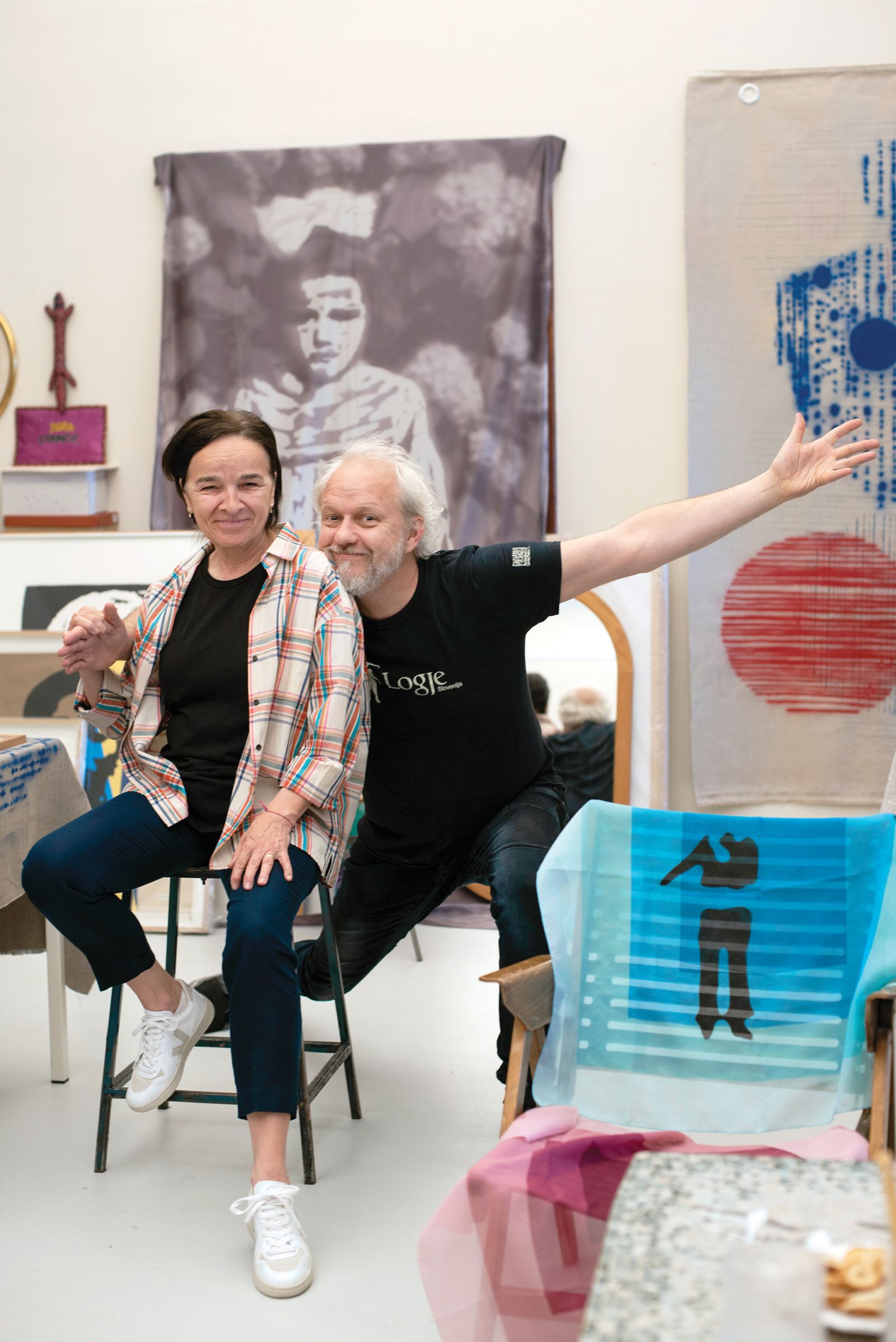 Zora Stančič in Damijan Kracina; Odprta vrata umetniških ateljejev, petletnica Švicarije, MGLC, LJ | Katja Goljat