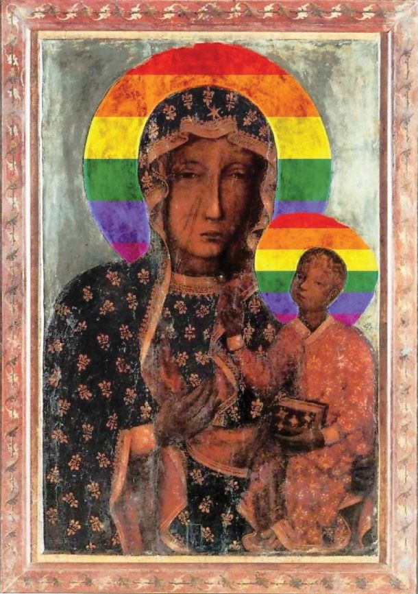 Marija in Jezus z mavrico (Elzbieta Podlesna)