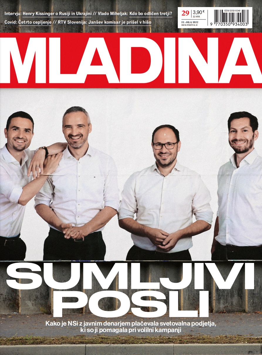 Naslovnica jutrišnje Mladine: SUMLJIVI POSLI 