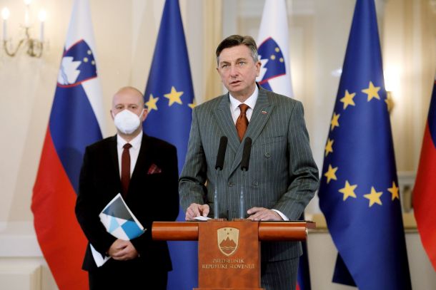 Borut Pahor, predsednik republike, med današnjo naznanitvijo o datumu državnozborskih volitev