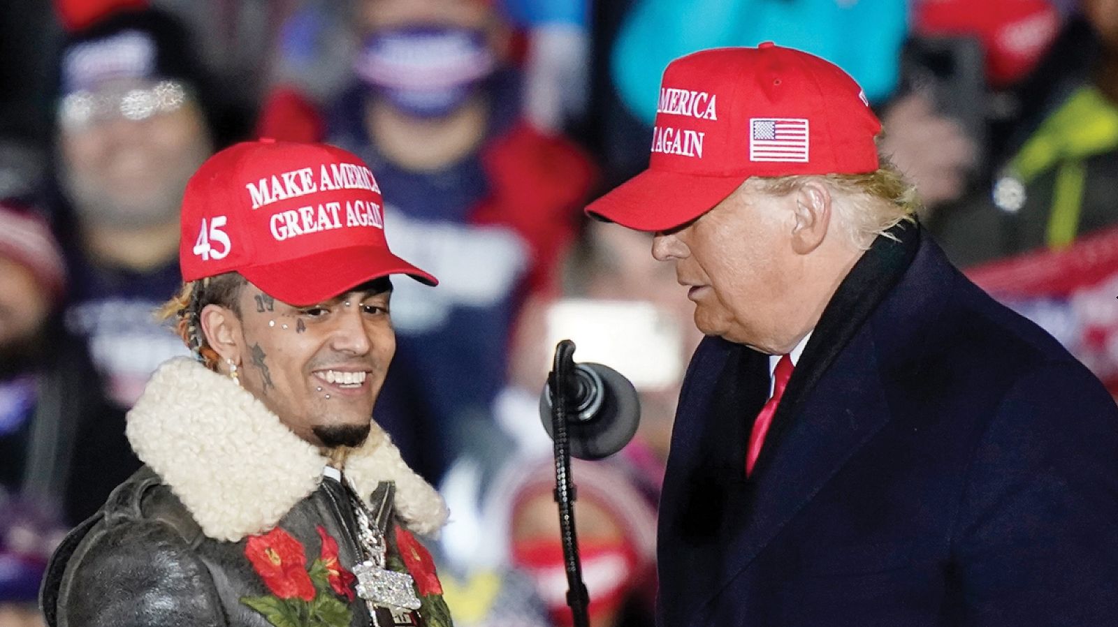 Ko je Donald Trump z Lil Pumpom paradiral na enem od predvolilnih shodov, je raperja pred množico zmotno poimenoval »Little Pimp«, saj je verjetno zanj slišal prvič.