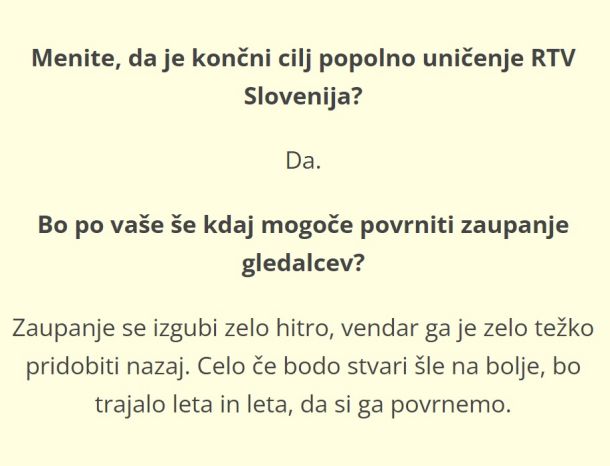 Odlomek iz intervjuja v NeDelu